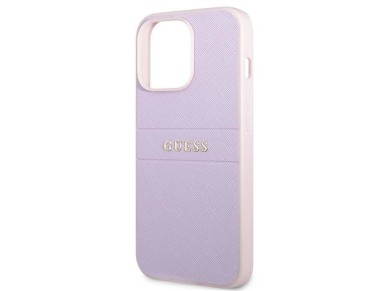 Guess Saffiano Stripe iPhone 13 Pro Max Case - Purple Guess Saffiano Stripe iPhone 13 Pro Max Case - Purple