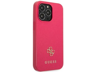 Guess Saffiano 4G Small Metal Logo case for iPhone 13 Pro / 13 - pink Guess Saffiano 4G Small Metal Logo case for iPhone 13 Pro / 13 - pink