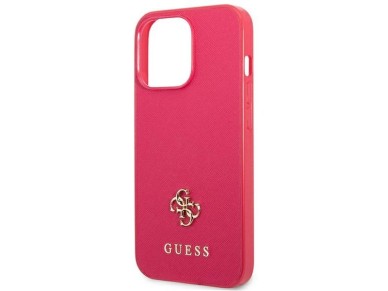 Guess Saffiano 4G Small Metal Logo case for iPhone 13 Pro / 13 - pink Guess Saffiano 4G Small Metal Logo case for iPhone 13 Pro / 13 - pink