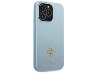 Funda Guess Saffiano 4G con logo met�lico peque�o para iPhone 13 Pro / 13 - Azul