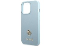 Funda Guess Saffiano 4G con logo met�lico peque�o para iPhone 13 Pro / 13 - Azul