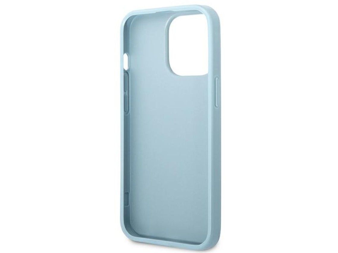 Funda Guess Saffiano 4G con logo met�lico peque�o para iPhone 13 Pro / 13 - Azul