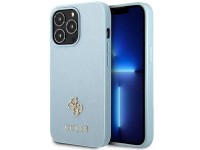 Capa Guess Saffiano 4G com logo pequeno em metal para iPhone 13 Pro Max - azul Capa Guess Saffiano 4G com logo pequeno em metal para iPhone 13 Pro Max - azul