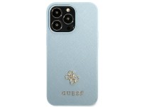 Capa Guess Saffiano 4G com logo pequeno em metal para iPhone 13 Pro Max - azul Capa Guess Saffiano 4G com logo pequeno em metal para iPhone 13 Pro Max - azul