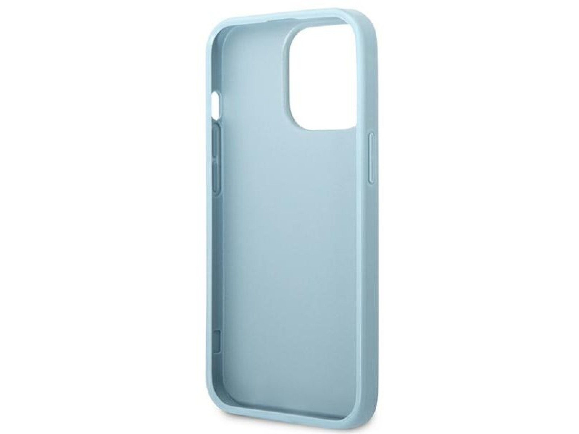 Capa Guess Saffiano 4G com logo pequeno em metal para iPhone 13 Pro Max - azul