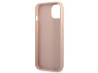 Guess GUHCP13SPSATPP iPhone 13 mini 5,4 "rosa / capa r�gida rosa Saffiano com logotipo triangular e 