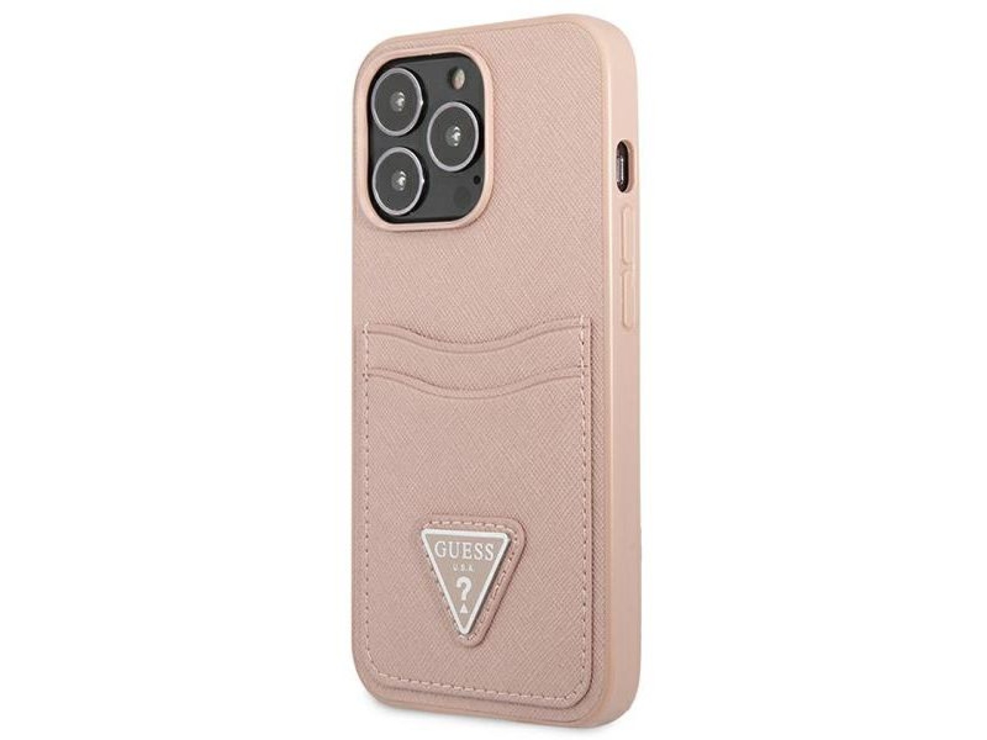 Capa rígida rosa Guess GUHCP13LPSATPP para iPhone 13 Pro / 13 6.1