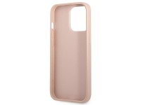 Capa r�gida rosa Guess GUHCP13LPSATPP para iPhone 13 Pro / 13 6.1" com logotipo triangular e compart