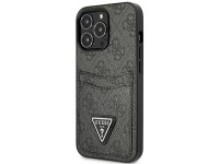 Capa rígida preta/preta Guess GUHCP13LP4TPK para iPhone 13 Pro / 13 de 6,1" com logo triangular e sl Capa rígida preta/preta Guess GUHCP13LP4TPK para iPhone 13 Pro / 13 de 6,1" com logo triangular e sl