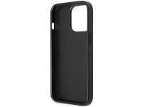 Capa rígida preta/preta Guess GUHCP13LP4TPK para iPhone 13 Pro / 13 de 6,1" com logo triangular e sl Capa rígida preta/preta Guess GUHCP13LP4TPK para iPhone 13 Pro / 13 de 6,1" com logo triangular e sl