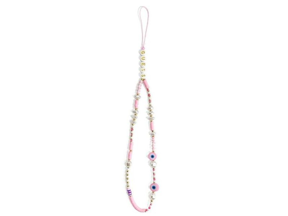 Guess pendant GUSTSHPP Phone Strap pink/pink Beads Shell