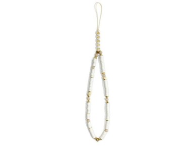 Guess pendant GUSTPEAW Phone Strap white/white Heishi Beads Guess pendant GUSTPEAW Phone Strap white/white Heishi Beads