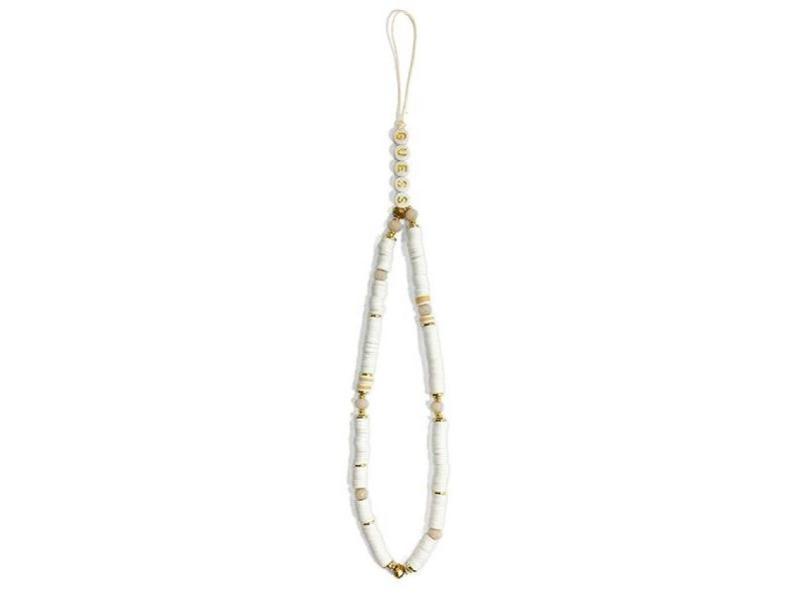 Guess pendant GUSTPEAW Phone Strap white/white Heishi Beads