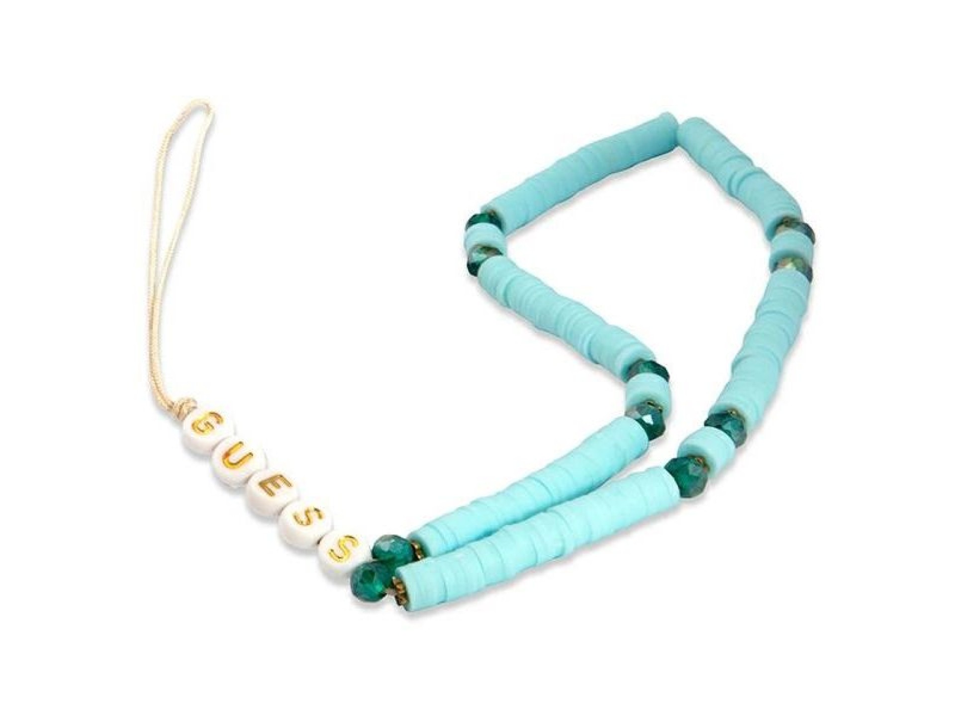 Guess pendant GUSTPEARP Phone Strap blue/blue Heishi Beads