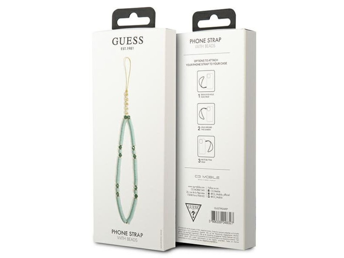 Guess pendant GUSTPEARP Phone Strap blue/blue Heishi Beads