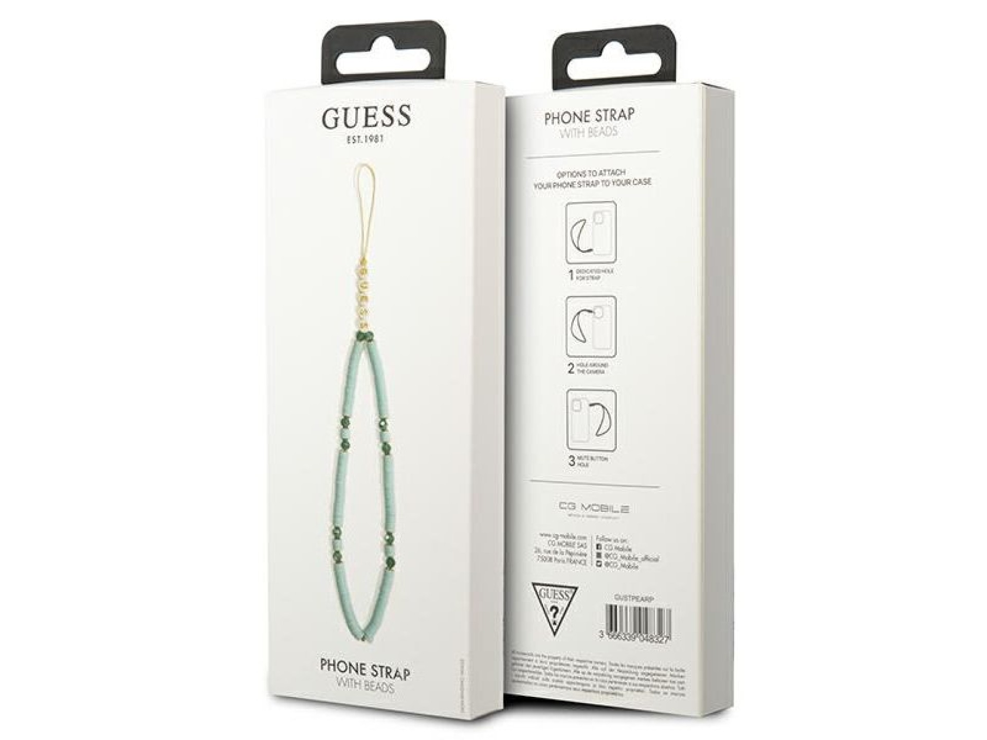 Guess pendant GUSTPEARP Phone Strap blue/blue Heishi Beads