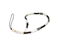 Colgante Guess GUSTBCKH Correa para tel�fono negro-blanco/negro-blanco Cuentas Heishi