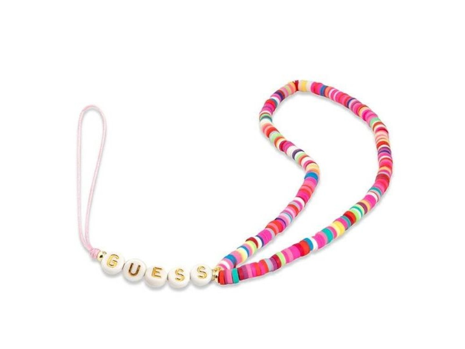 Guess pendant GUSTGMPP Phone Strap multicolor pink/multicolor pink Heishi Beads