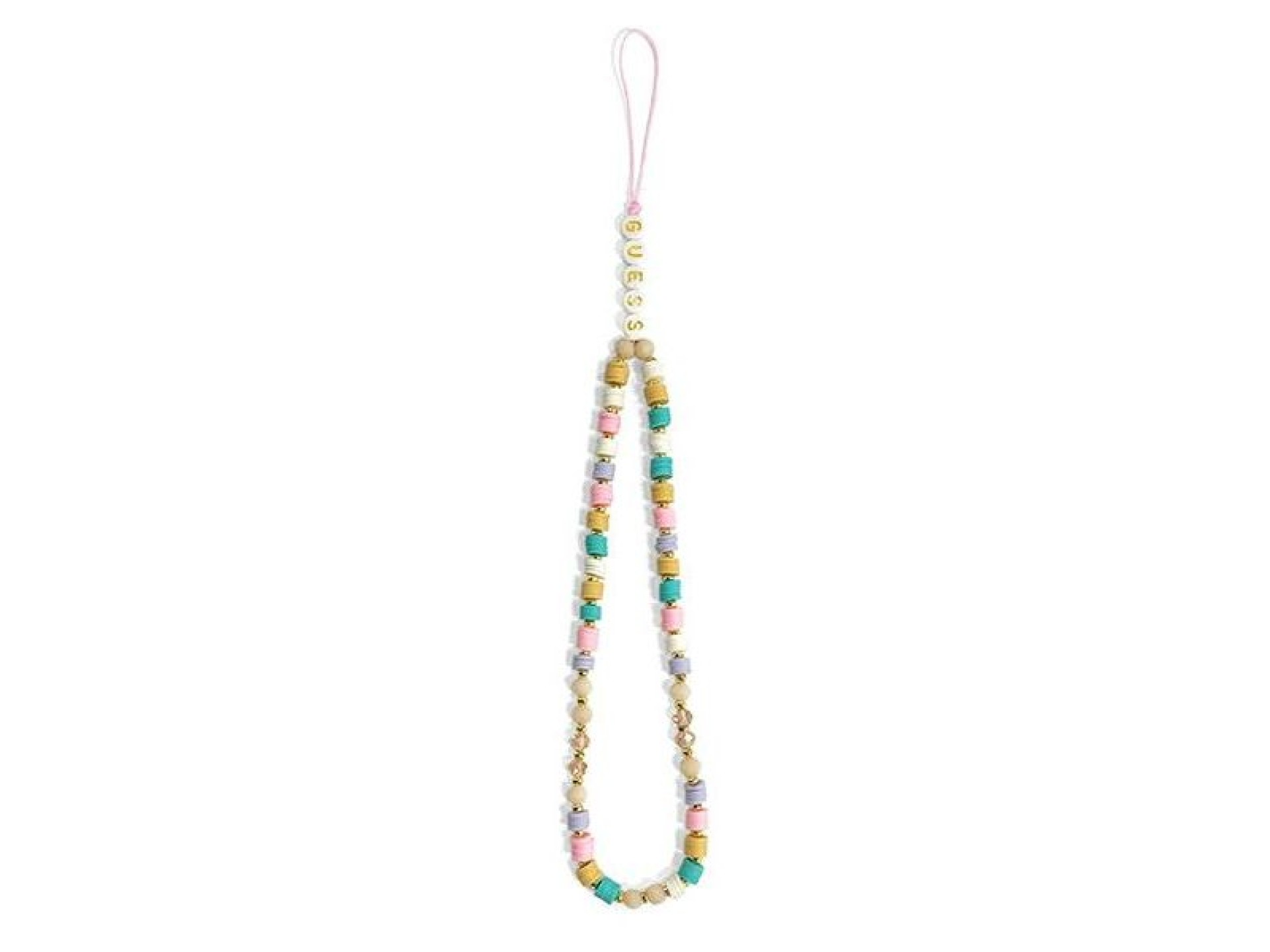 Colgante Guess GUSTFLWP Correa para teléfono rosa/rosa Cuentas Heishi