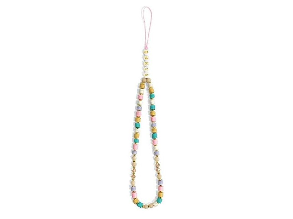 Colgante Guess GUSTFLWP Correa para teléfono rosa/rosa Cuentas Heishi