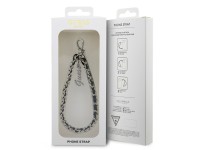 Correa para teléfono Guess GUSTSASSK, cadena negra/negra, dije metálico con logo. Correa para teléfono Guess GUSTSASSK, cadena negra/negra, dije metálico con logo.
