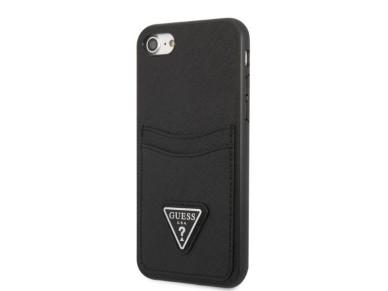 Guess GUHCI8PSATPK iPhone 7/8 SE 2020 / SE 2022 hardcase black/black hardcase Saffiano Triangle Logo Guess GUHCI8PSATPK iPhone 7/8 SE 2020 / SE 2022 hardcase black/black hardcase Saffiano Triangle Logo