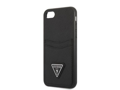 Guess GUHCI8PSATPK iPhone 7/8 SE 2020 / SE 2022 hardcase black/black hardcase Saffiano Triangle Logo Guess GUHCI8PSATPK iPhone 7/8 SE 2020 / SE 2022 hardcase black/black hardcase Saffiano Triangle Logo