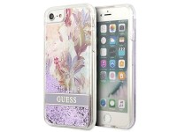 Capa Guess Flower Liquid Glitter para iPhone SE 2022 / SE 2020 / 7 / 8 - roxa Capa Guess Flower Liquid Glitter para iPhone SE 2022 / SE 2020 / 7 / 8 - roxa