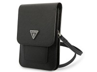 Guess Handbag GUWBSATMBK black / black Saffiano Triangle Guess Handbag GUWBSATMBK black / black Saffiano Triangle