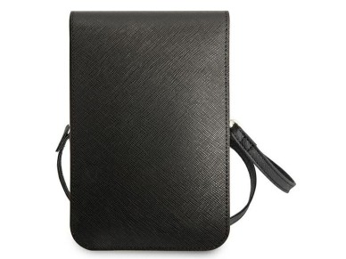 Guess Handbag GUWBSATMBK black / black Saffiano Triangle Guess Handbag GUWBSATMBK black / black Saffiano Triangle