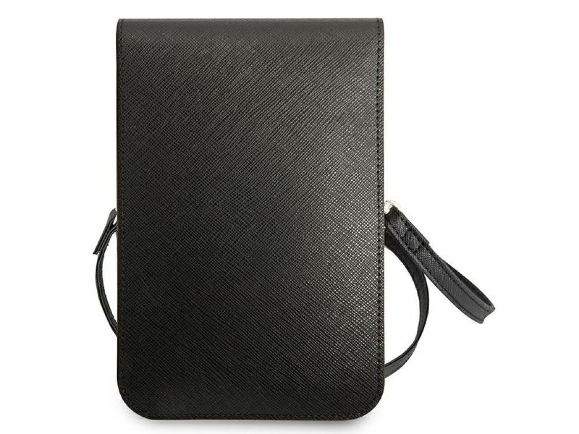 Guess Handbag GUWBSATMBK black / black Saffiano Triangle