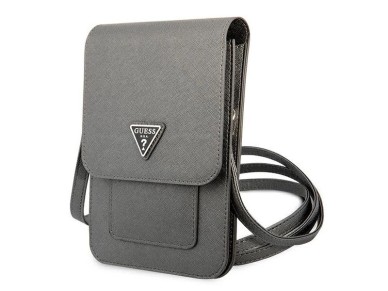 Guess Handbag GUWBSATMGR gray / gray Saffiano Triangle Guess Handbag GUWBSATMGR gray / gray Saffiano Triangle