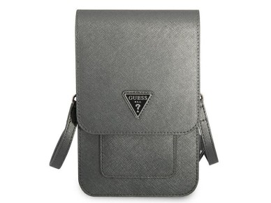 Guess Handbag GUWBSATMGR gray / gray Saffiano Triangle Guess Handbag GUWBSATMGR gray / gray Saffiano Triangle