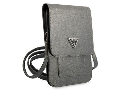 Guess Handbag GUWBSATMGR gray / gray Saffiano Triangle Guess Handbag GUWBSATMGR gray / gray Saffiano Triangle