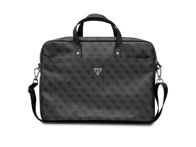 Guess Saffiano 4G Triangle Logo bag for a 16'' laptop - black Guess Saffiano 4G Triangle Logo bag for a 16'' laptop - black