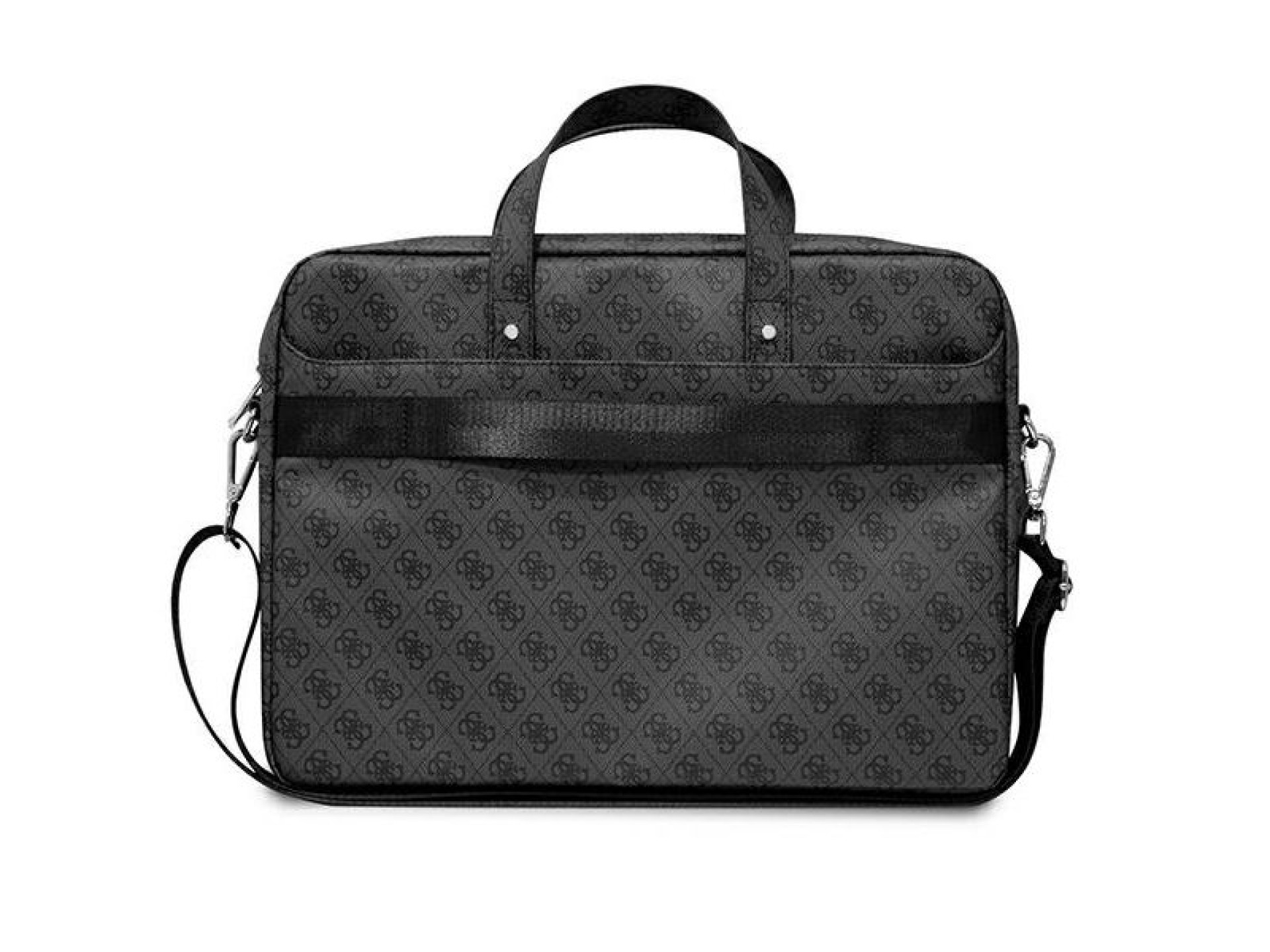 Guess Saffiano 4G Triangle Logo bag for a 16'' laptop - black