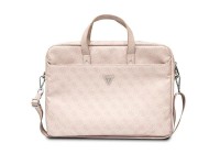 Mochila Guess Saffiano 4G com logo triangular para laptop de 16 polegadas - rosa Mochila Guess Saffiano 4G com logo triangular para laptop de 16 polegadas - rosa