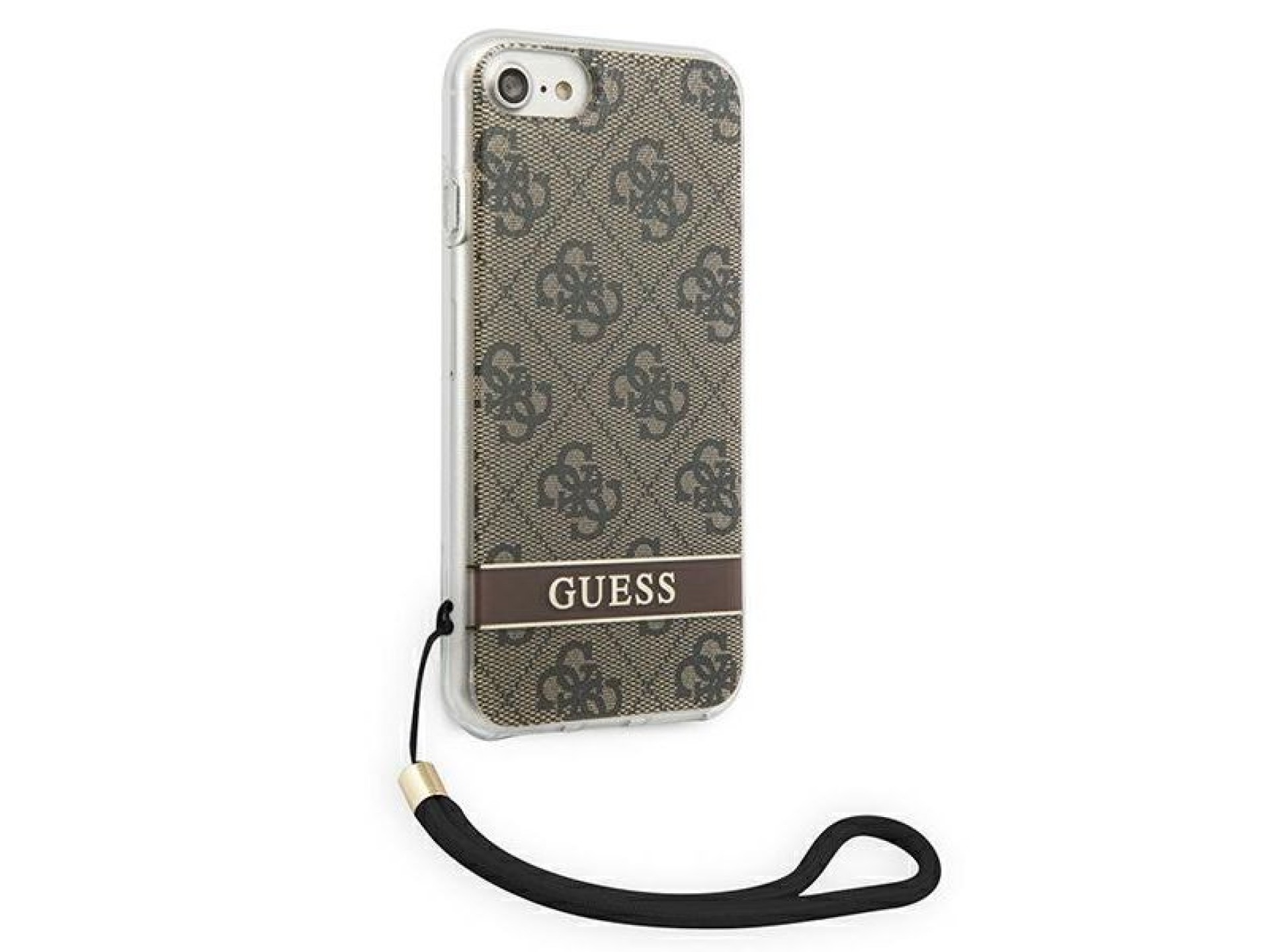 Guess GUOHCI8H4STW iPhone SE 2022 / SE 2020 / 7/ 8 brown/brown hardcase 4G Print Strap