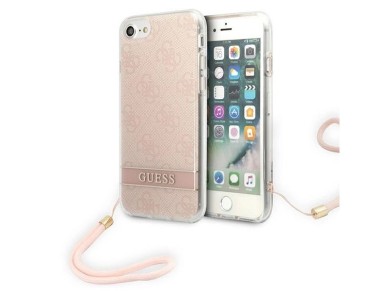 Guess GUOHCI8H4STP iPhone SE 2022 / SE 2020 / 7/ 8 pink/pink hardcase 4G Print Strap Guess GUOHCI8H4STP iPhone SE 2022 / SE 2020 / 7/ 8 pink/pink hardcase 4G Print Strap