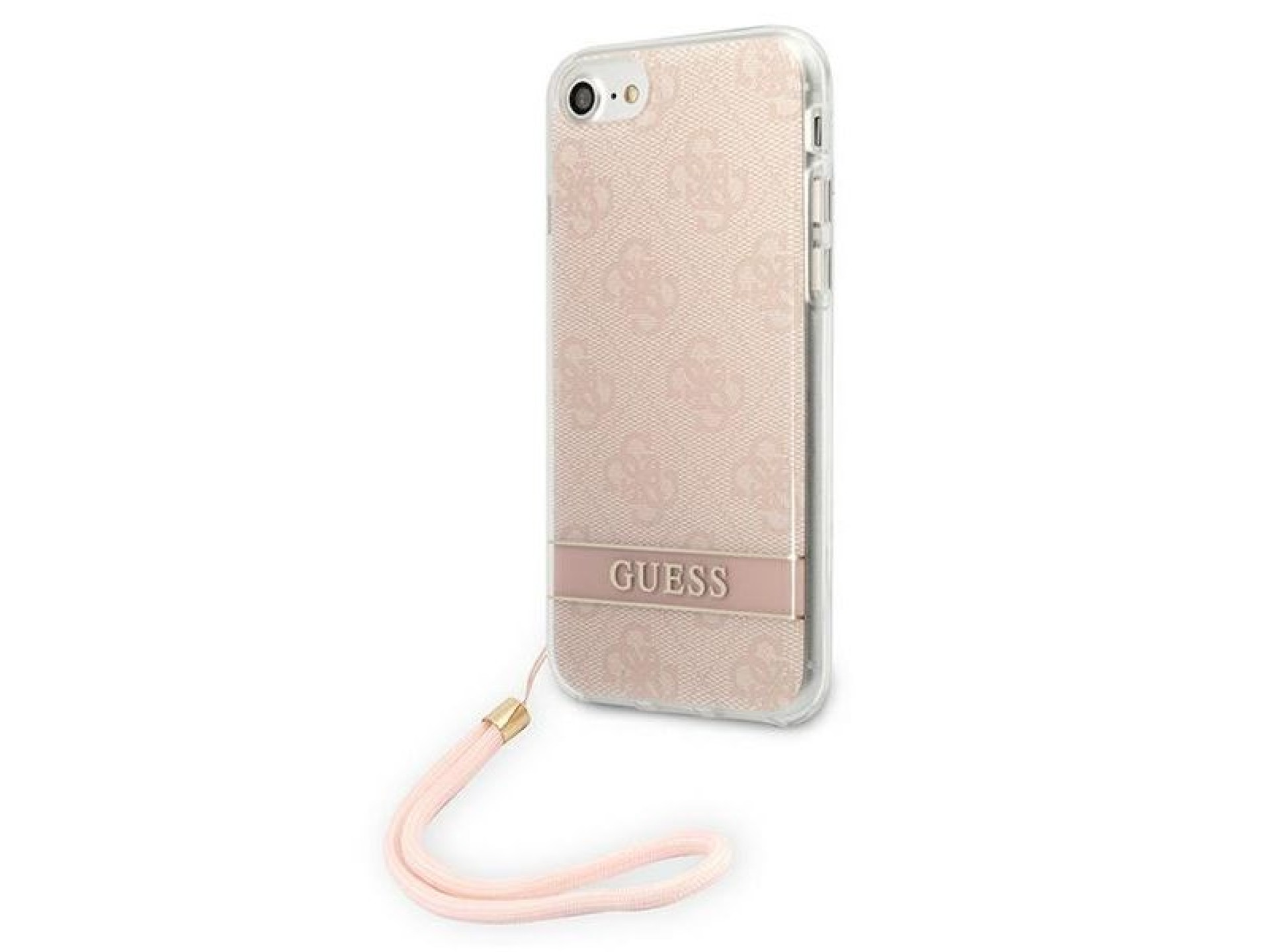 Guess GUOHCI8H4STP iPhone SE 2022 / SE 2020 / 7/ 8 pink/pink hardcase 4G Print Strap