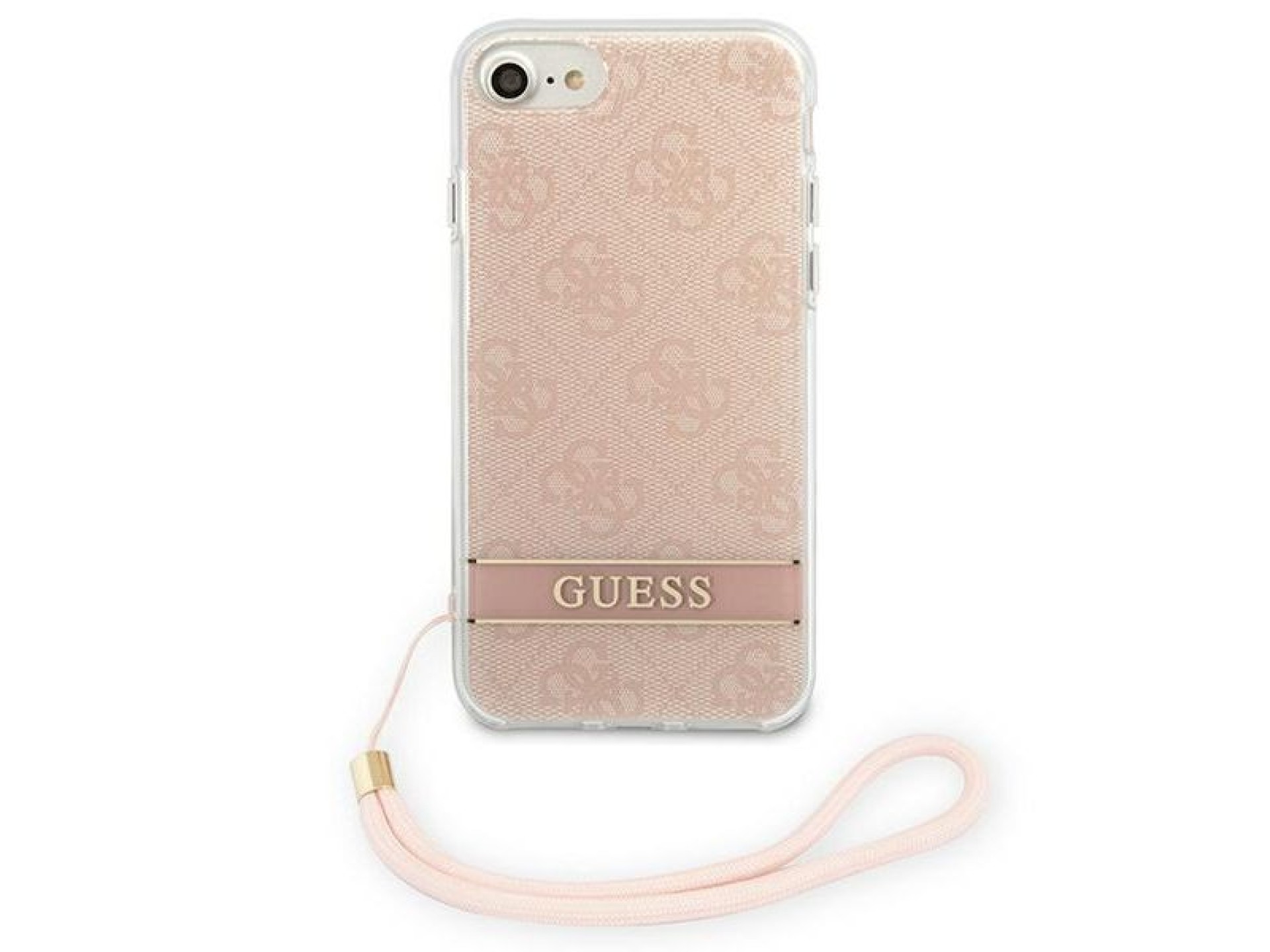 Guess GUOHCI8H4STP iPhone SE 2022 / SE 2020 / 7/ 8 pink/pink hardcase 4G Print Strap