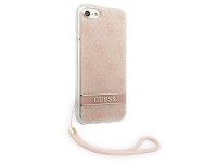 Guess GUOHCI8H4STP iPhone SE 2022 / SE 2020 / 7/ 8 pink/pink hardcase 4G Print Strap Guess GUOHCI8H4STP iPhone SE 2022 / SE 2020 / 7/ 8 pink/pink hardcase 4G Print Strap