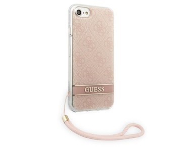 Guess GUOHCI8H4STP iPhone SE 2022 / SE 2020 / 7/ 8 pink/pink hardcase 4G Print Strap Guess GUOHCI8H4STP iPhone SE 2022 / SE 2020 / 7/ 8 pink/pink hardcase 4G Print Strap