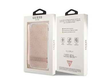 Guess GUOHCI8H4STP iPhone SE 2022 / SE 2020 / 7/ 8 pink/pink hardcase 4G Print Strap Guess GUOHCI8H4STP iPhone SE 2022 / SE 2020 / 7/ 8 pink/pink hardcase 4G Print Strap