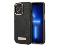 Funda rígida negra Guess GUHMP13LSAPSTK para iPhone 13 Pro / 13 de 6,1" con placa con logotipo de pe Funda rígida negra Guess GUHMP13LSAPSTK para iPhone 13 Pro / 13 de 6,1" con placa con logotipo de pe