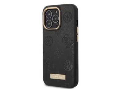 Guess GUHMP13LSAPSTK iPhone 13 Pro / 13 6.1" black/black hardcase Peony Logo Plate MagSafe Guess GUHMP13LSAPSTK iPhone 13 Pro / 13 6.1" black/black hardcase Peony Logo Plate MagSafe