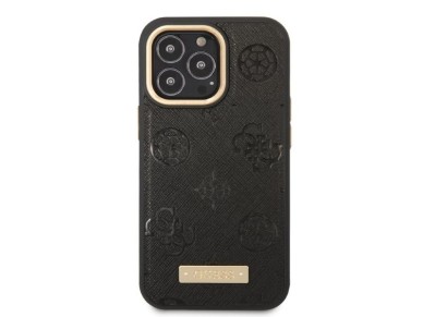 Guess GUHMP13LSAPSTK iPhone 13 Pro / 13 6.1" black/black hardcase Peony Logo Plate MagSafe Guess GUHMP13LSAPSTK iPhone 13 Pro / 13 6.1" black/black hardcase Peony Logo Plate MagSafe