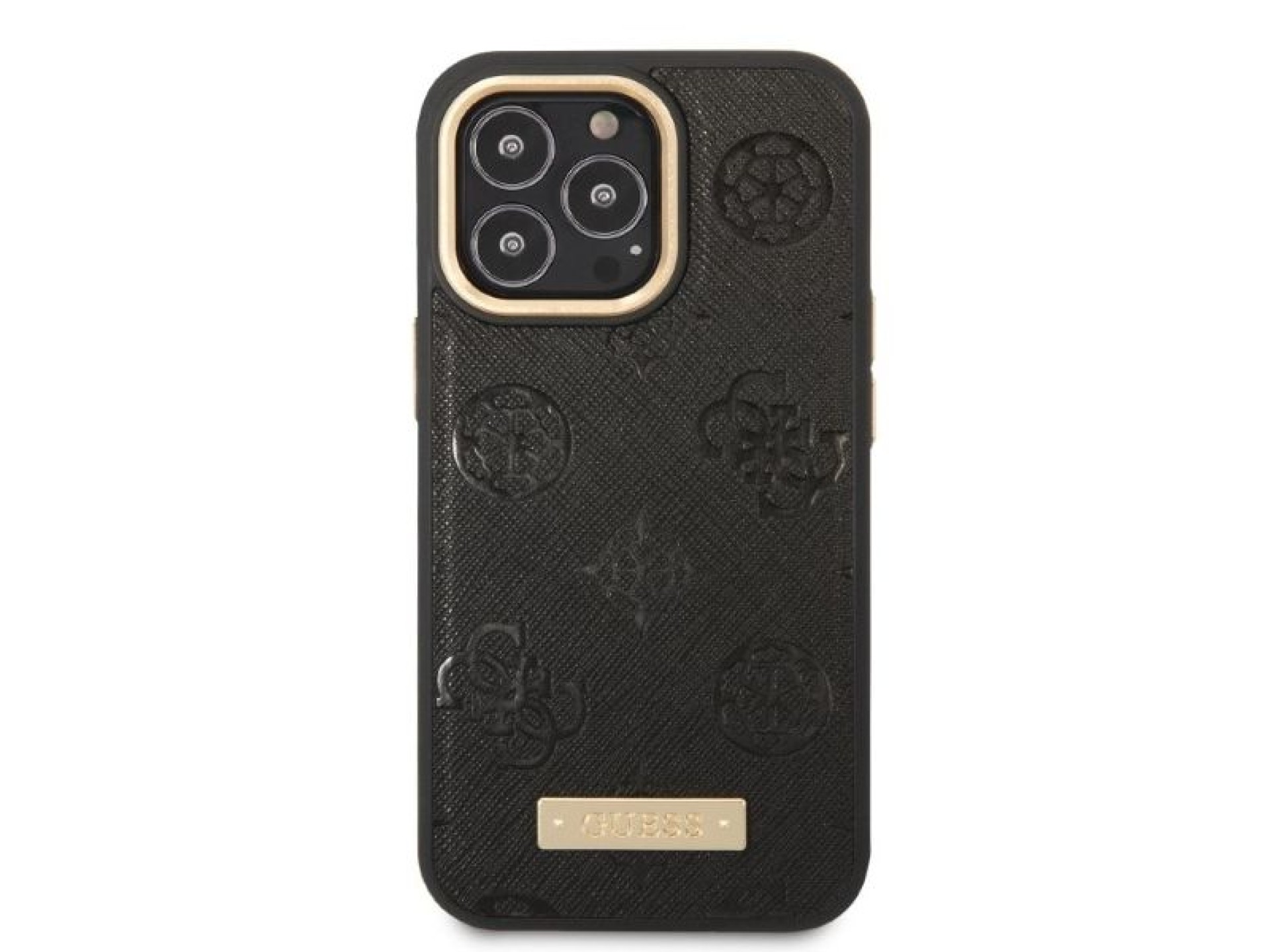 Funda rígida negra Guess GUHMP13LSAPSTK para iPhone 13 Pro / 13 de 6,1