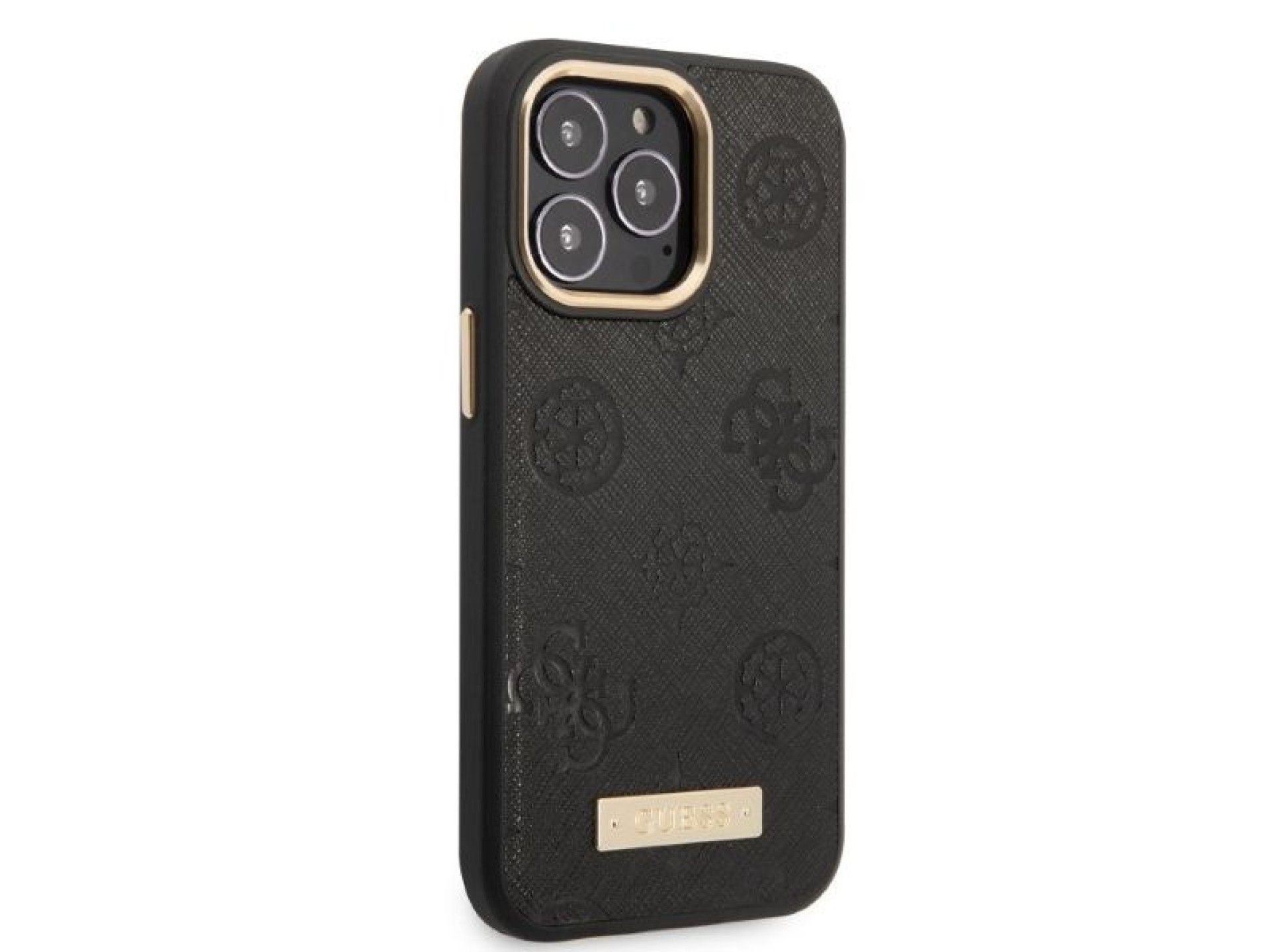 Funda rígida negra Guess GUHMP13LSAPSTK para iPhone 13 Pro / 13 de 6,1