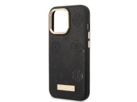 Funda rígida negra Guess GUHMP13LSAPSTK para iPhone 13 Pro / 13 de 6,1" con placa con logotipo de pe Funda rígida negra Guess GUHMP13LSAPSTK para iPhone 13 Pro / 13 de 6,1" con placa con logotipo de pe